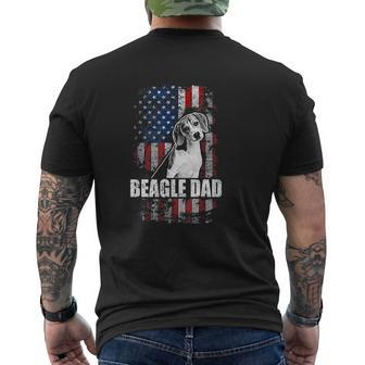 Beagle Dad Mens Back Print T-shirt | Mazezy