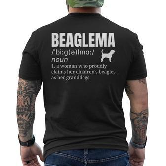 Beagle Grandma Grandmother Dog Men's T-shirt Back Print | Mazezy