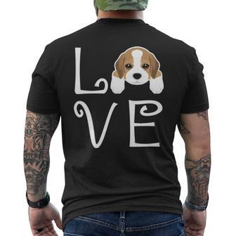 Beagle Love Dog Owner Beagle Puppy Men's T-shirt Back Print | Mazezy