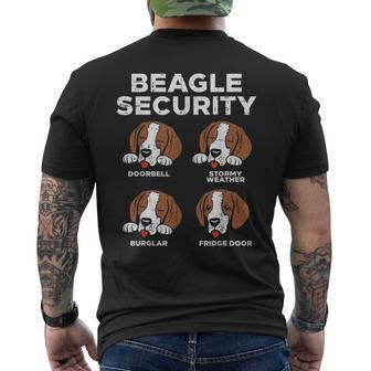 Beagle Security Pet Dog Lover Owner Women Men's T-shirt Back Print - Monsterry