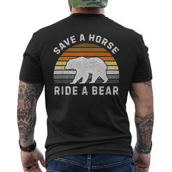 Bear Community Bear Flag Gay Bear Pride Men's T-shirt Back Print - Seseable