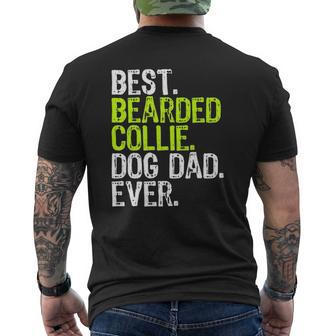 Bearded Collie Dog Dad Father's Day Dog Lovers Mens Back Print T-shirt | Mazezy