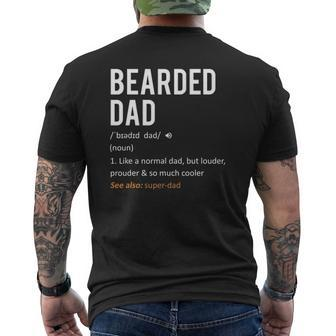 Bearded Dad Father's Day From Daughter & Son Mens Back Print T-shirt | Mazezy