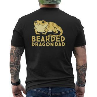 Bearded Dragon Dad Lizard Cute Bearded Dragon Mens Back Print T-shirt | Mazezy