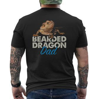 Bearded Dragon Dad Reptile Lizard Owner Mens Back Print T-shirt | Mazezy