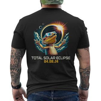 Bearded Dragon Selfie Solar Eclipse Men's T-shirt Back Print - Seseable