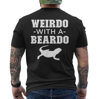 Bearded Dragon Weirdo With A Beardo Men's T-shirt Back Print - Monsterry