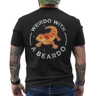 Beardie Lizard Puns Weirdo With A Beardo Bearded Dragon Men's T-shirt Back Print - Monsterry UK