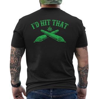 I Would Beat That Joint Marijuana Weed Lovers Men's T-shirt Back Print - Monsterry DE