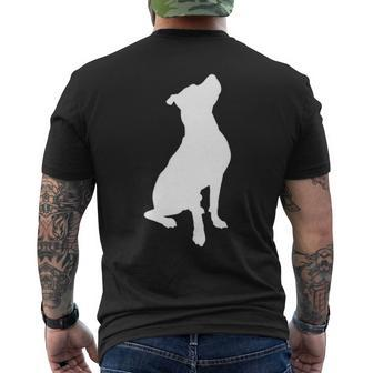 Beautiful White Pitbull For Pittie Moms Dads Dog Lovers Men's T-shirt Back Print - Monsterry