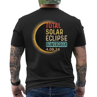 Beavercreek Ohio Oh Total Solar Eclipse Party 2024 Totality Men's T-shirt Back Print | Mazezy