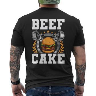 Beefcake Burger For Muscle And Gym Burger Lovers Men's T-shirt Back Print - Monsterry DE