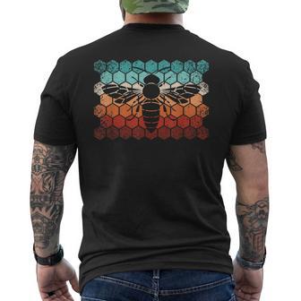 Beekeeping Honey Honeycomb Beekeeper Retro Bee Men's T-shirt Back Print - Monsterry