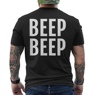 Beep Beep Saying Humor Novelty Men's T-shirt Back Print - Monsterry