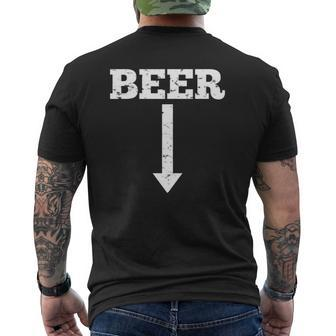 Beer Arrow Pregnant For Baby Announcement Dad To Be Mens Back Print T-shirt | Mazezy