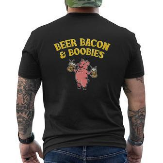 Beer Bacon And Boobies Pig Lover Mens Back Print T-shirt - Thegiftio UK