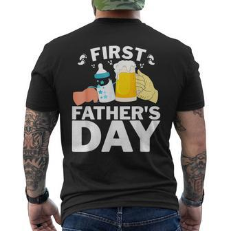 Beer Bottle Dad Daddy Father Day Men's T-shirt Back Print - Thegiftio UK