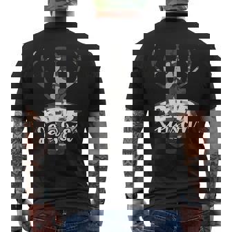 Beer Season Deer Hunting Camo Mens Back Print T-shirt - Thegiftio