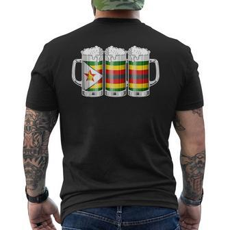 Beer Zimbabwean Beer Zimbabwe Flag Patriotic Men's T-shirt Back Print - Thegiftio UK