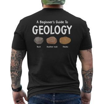 A Beginner Guide To Geology Rock Another Rock Potato Men's T-shirt Back Print - Seseable