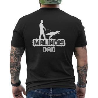 Belgian Malinois Rescue Lovers Belgian Malinois Dad Mens Back Print T-shirt | Mazezy