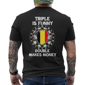 Belgien Flagge Darts Spieler Trikot Dart T-Shirt mit Rückendruck - Geschenkecke