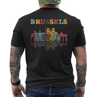 Belgium Brussels Travel Family Vacation Europian Trip Men's T-shirt Back Print - Monsterry UK