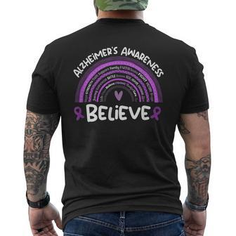 Believe Alzheimers Awareness Month Alzheimers Mens Back Print T-shirt - Thegiftio UK