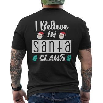 I Believe In Santa Claus Vintage Christmas Holiday Mens Back Print T-shirt - Thegiftio UK