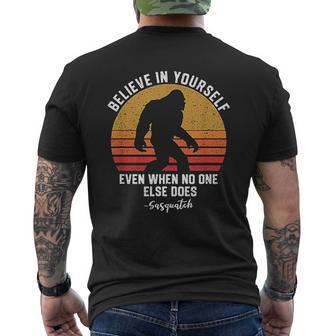 Believe In Yourself Sasquatch Bigfoot Motivation Mens Back Print T-shirt - Thegiftio UK