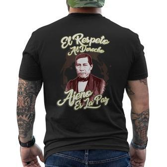 Benito Juarez Mexican Hero Made History In Mexico Men's T-shirt Back Print - Monsterry AU