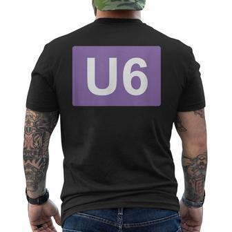 Berlin U-Bahn Line U6 Souvenir T-Shirt mit Rückendruck - Seseable