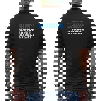Bermuda Horseshoe Bay Beach Slim Mens Back Print T-shirt - Thegiftio