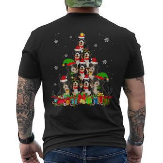 Bernedoodle Dogs Tree Christmas Pajama Xmas s Dog Lover Mens Back Print T-shirt - Thegiftio