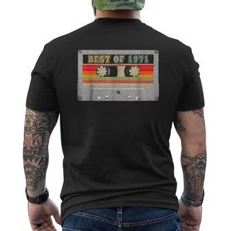 Best Of 1971 Birthday Cassette Tape Vintage Mens Back Print T-shirt - Thegiftio UK