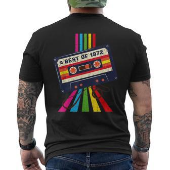 Best Of 1972 Birthday Vintage Cassette Men's T-shirt Back Print - Monsterry UK