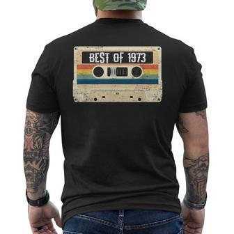 Best Of 1973 48Th Birthday Retro Vintage Cassette Tape Men's T-shirt Back Print - Monsterry AU