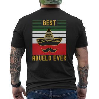 Best Abuelo Ever In Spanish Vintage Mexico Flag Father's Day Mens Back Print T-shirt | Mazezy
