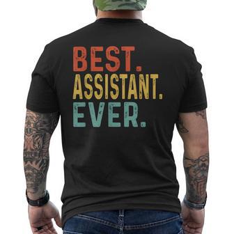 Best Assistant Ever Retro Vintage Unique For Assistant Men's T-shirt Back Print - Monsterry CA