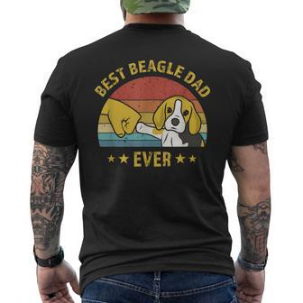Best Beagle Dad Ever Retro Vintage Puppy Dog Daddy T-Shirt mit Rückendruck - Seseable