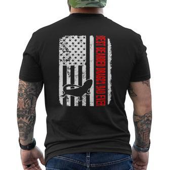Best Bearded Dragon Dad Ever American Flag Mens Back Print T-shirt - Thegiftio UK