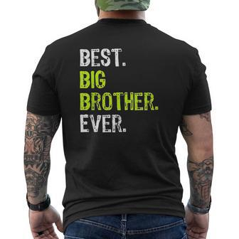 Best Big Brother Bro Ever Older Sibling Mens Back Print T-shirt - Thegiftio UK