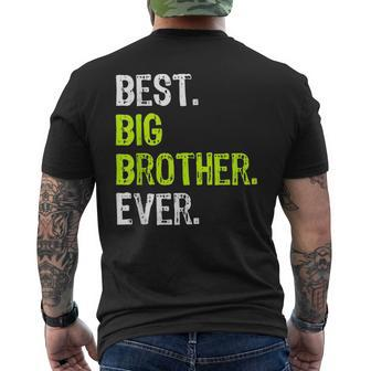 Best Big Brother Ever Nager Older Sibling For Boys Men's T-shirt Back Print - Seseable