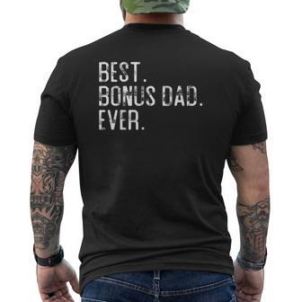 Best Bonus Dad Ever Father's Day For Step Dad Mens Back Print T-shirt | Mazezy