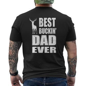 Best Buckin Dad Ever For Deer Hunting Father's Day Mens Back Print T-shirt | Mazezy