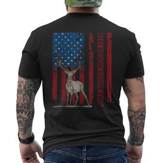 Best Buckin' Father Ever Deer Hunting Father's Day Men's T-shirt Back Print - Monsterry