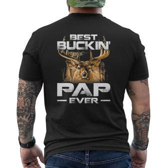 Best Buckin' Pap Ever Tee Deer Hunting Bucking Father Mens Back Print T-shirt | Mazezy