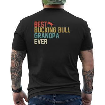 Best Bucking Bull Grandpa Ever Retro Grandpa Mens Back Print T-shirt | Mazezy
