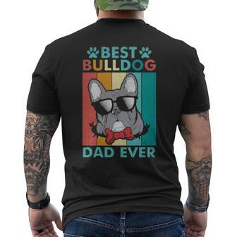 Best Bulldog Dad Ever Mens Back Print T-shirt | Mazezy