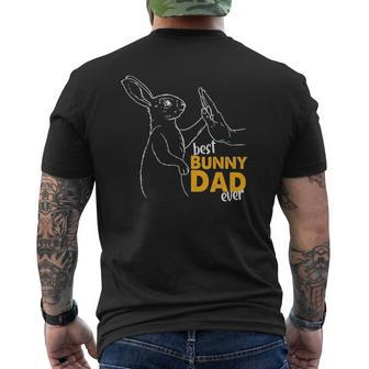 Best Bunny Dad Ever Rabbit Daddy Bunny Father Mens Back Print T-shirt | Mazezy